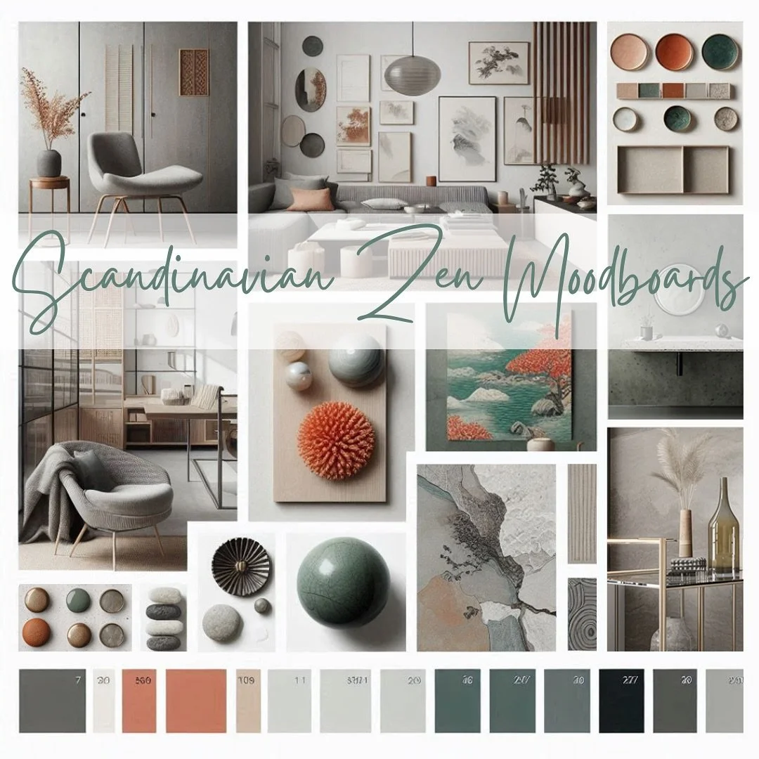 ✨ Scandinavia Zen Moodboard:
Armonia e semplicit&agrave; si incontrano in questo design dalle linee pulite e colori neutri. 
Lasciati ispirare da materiali naturali e dettagli delicati che trasmettono serenit&agrave; e equilibrio. 
Texture morbide e 
