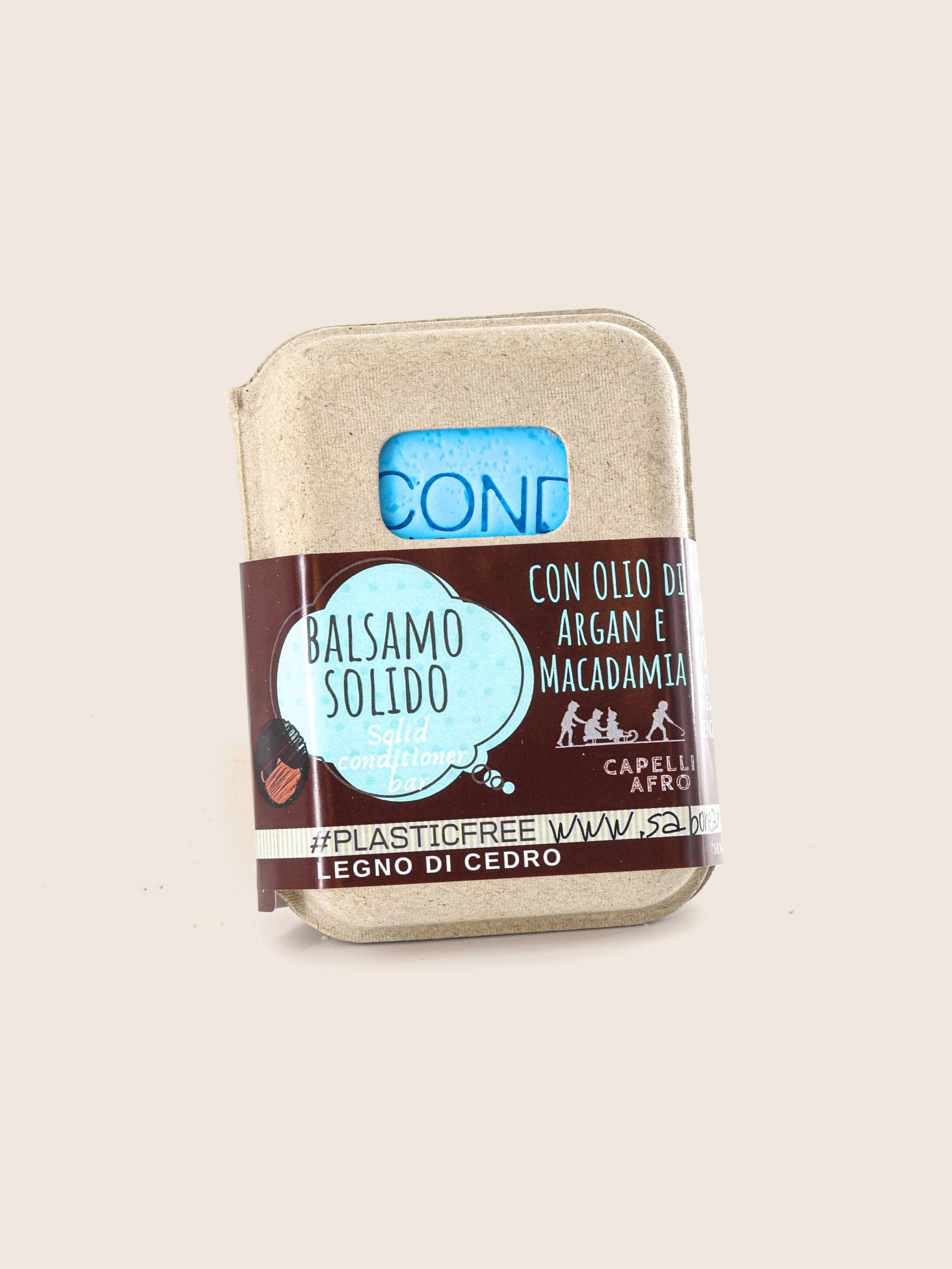 Balsamo solido al legno di cedro - Capelli afro + Bar saver