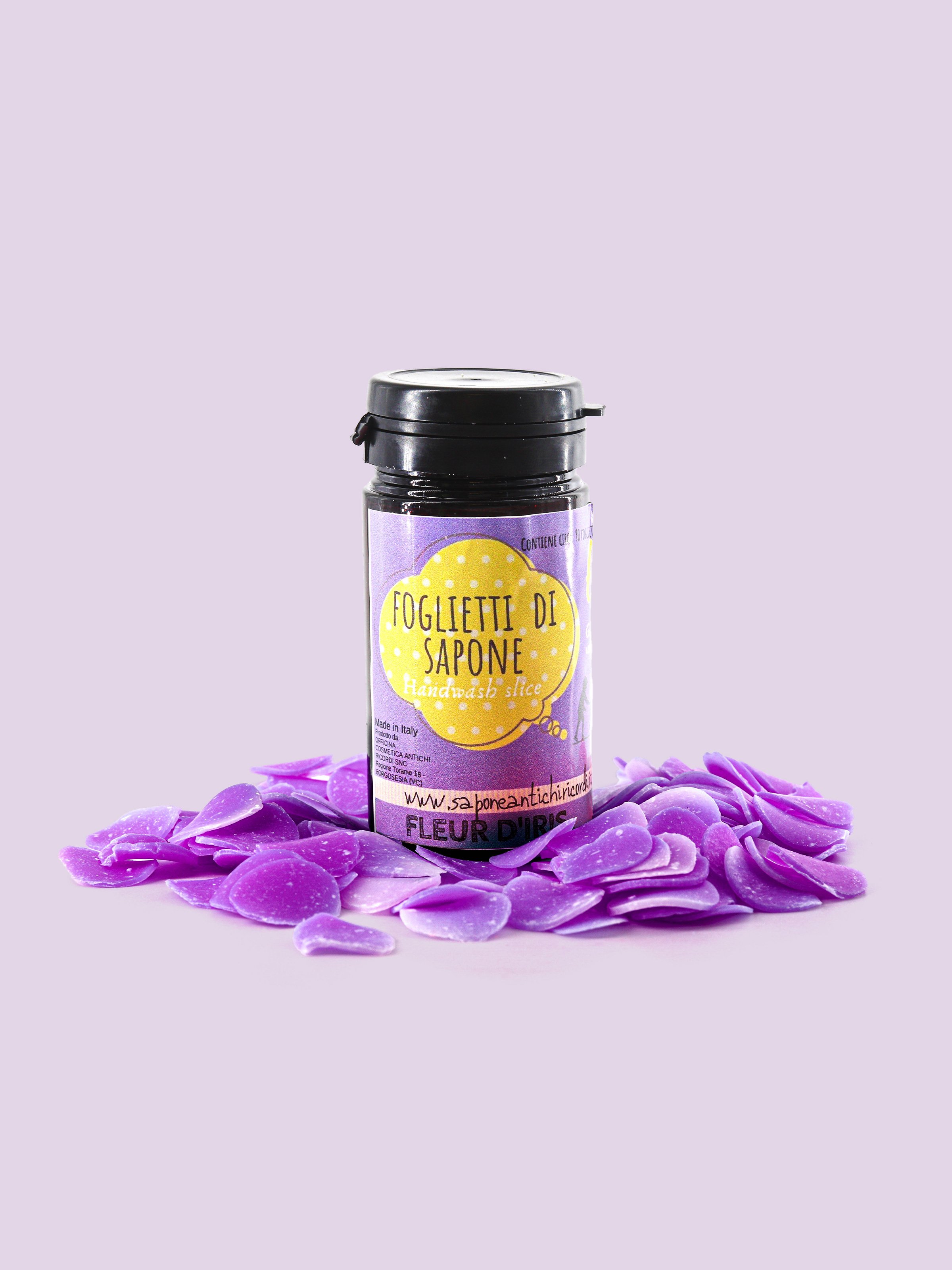 Foglietti di sapone monouso al fleur d'iris