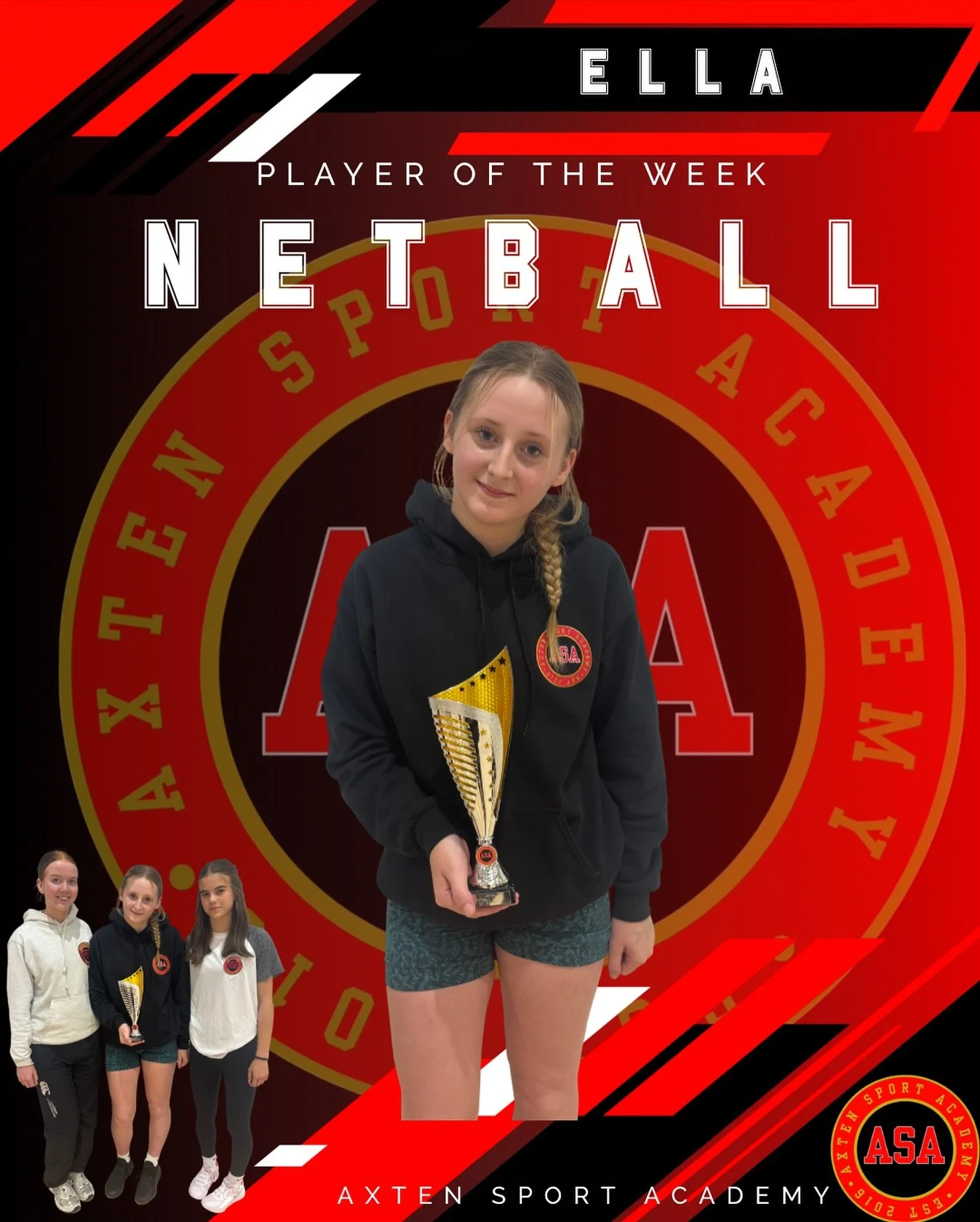 ELLON PLAYER OF THE WEEK 🏆 

ELLA ⭐️ 

Ella had a terrific week from start to finish! She was part of a really talented senior group and all of her team mates this week showed huge potential and great enthusiasm on court! It was a unanimous decision