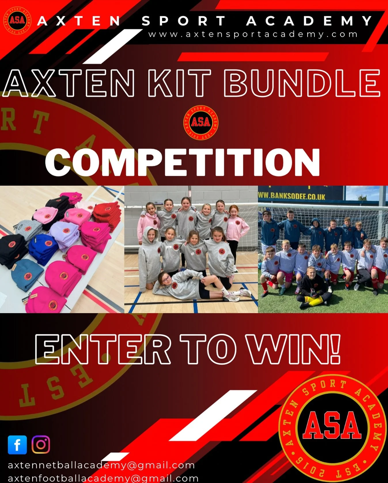 LAYER UP THIS OCTOBER&hellip;WITH OUR AXTEN KIT COMPETITION! 👏 

To win our Axten Sport Academy Kit Bundle all you have to do is&hellip;

❤️ LIKE 
📷 SHARE &amp; TAG @axtensportacademy 
✅ TAG 3 x FRIENDS in the comments 

An ASA Hoodie, beanie hat &