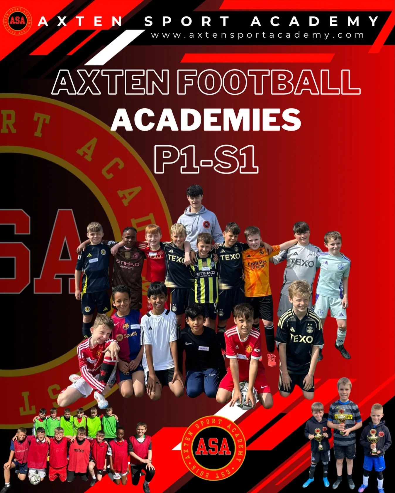 🌟 🌟 WELCOME PRIMARY 1 🌟 🌟 

This year we shall be expanding our football age groups across all of our academies! 

Our academies run from 9am-4pm.

Full week places are available at a discount and individual day bookings are also welcome! 

Visit