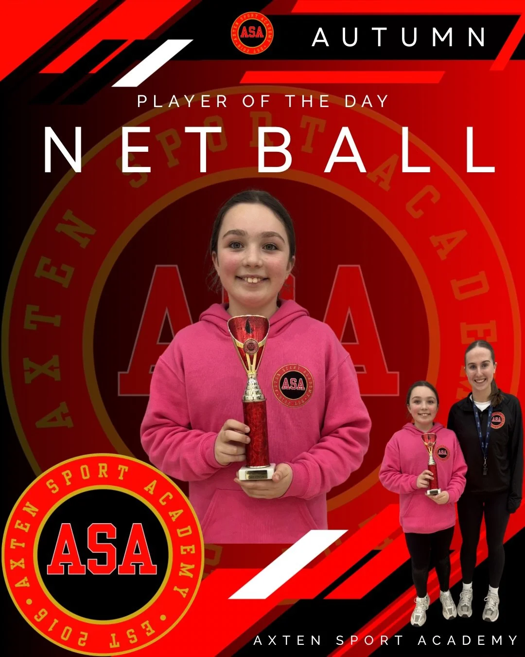 NETBALL- Player of the Day! 🏆

AUTUMN
My player of the day goes to this girl because even though she is quiet, it is clear that she is enthusiastic and has really learned a lot this week. Today we recaped our shooting and defending workshops and it 