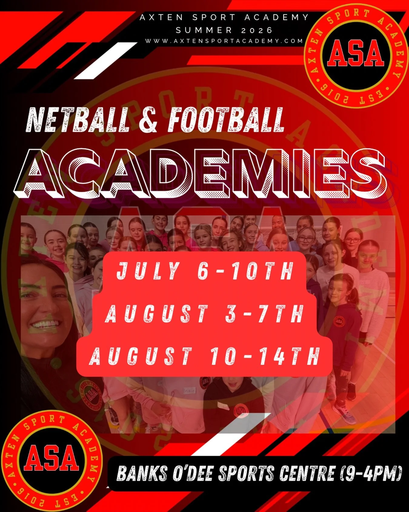 🚨 SUMMER BOOKINGS ARE SELLING FAST 🚨

Train hard, make friends, have fun, level up your game, and make this your best summer yet with Axten Sport Academy!🔥

Spaces are filling FAST &mdash; secure your place now before we sell out! 👊

Visit our we