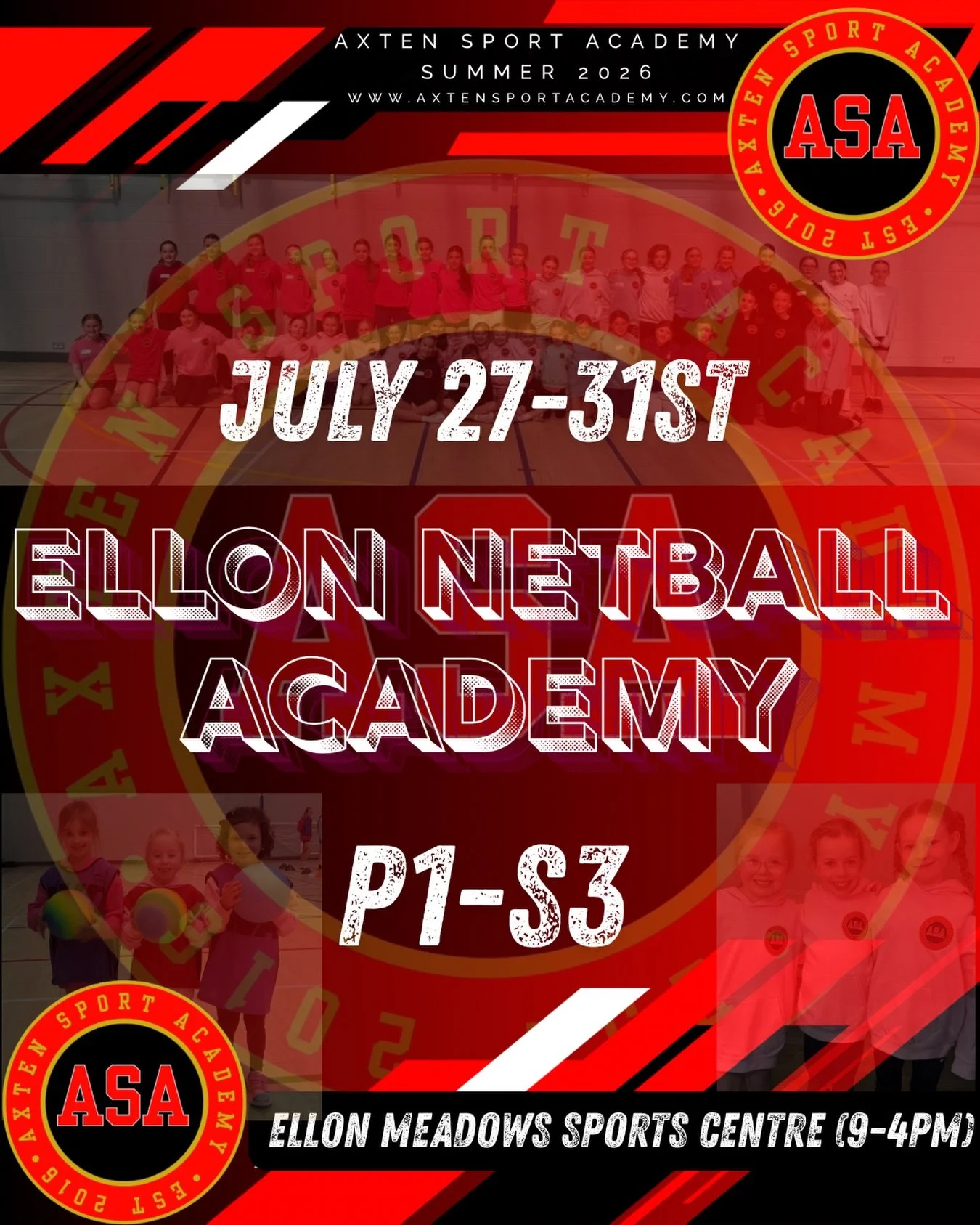 We&rsquo;ve had several senior players keen to participate in our Ellon Netball Academy this summer, so we have opened this up to S3 🙌🎉💛

Please share with all Netballers looking for another great week of Netball sessions during the summer holiday