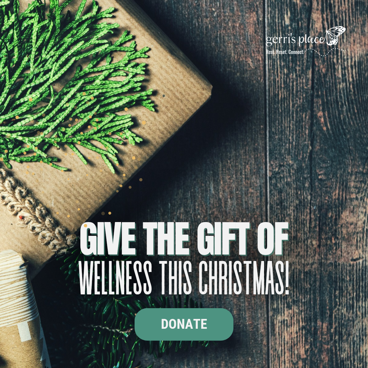 Give the Gift of Wellness this Christmas - Gerri's Place Donation Banner