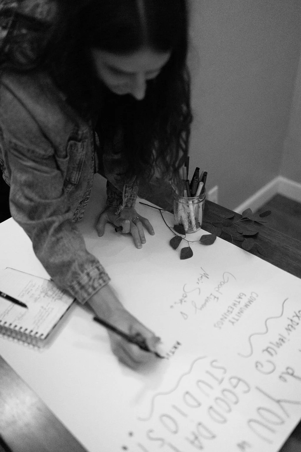 Attendee at Good Day Studios' fundraising kick off party in Arcata sharing thoughts about what events to host in the art space