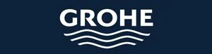 Logo mit dem Schriftzug 'GROHE' auf dunklem Hintergrund