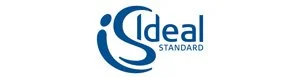 Logo mit dem Text 'Ideal Standard' und einem stilisierten blauen Symbol