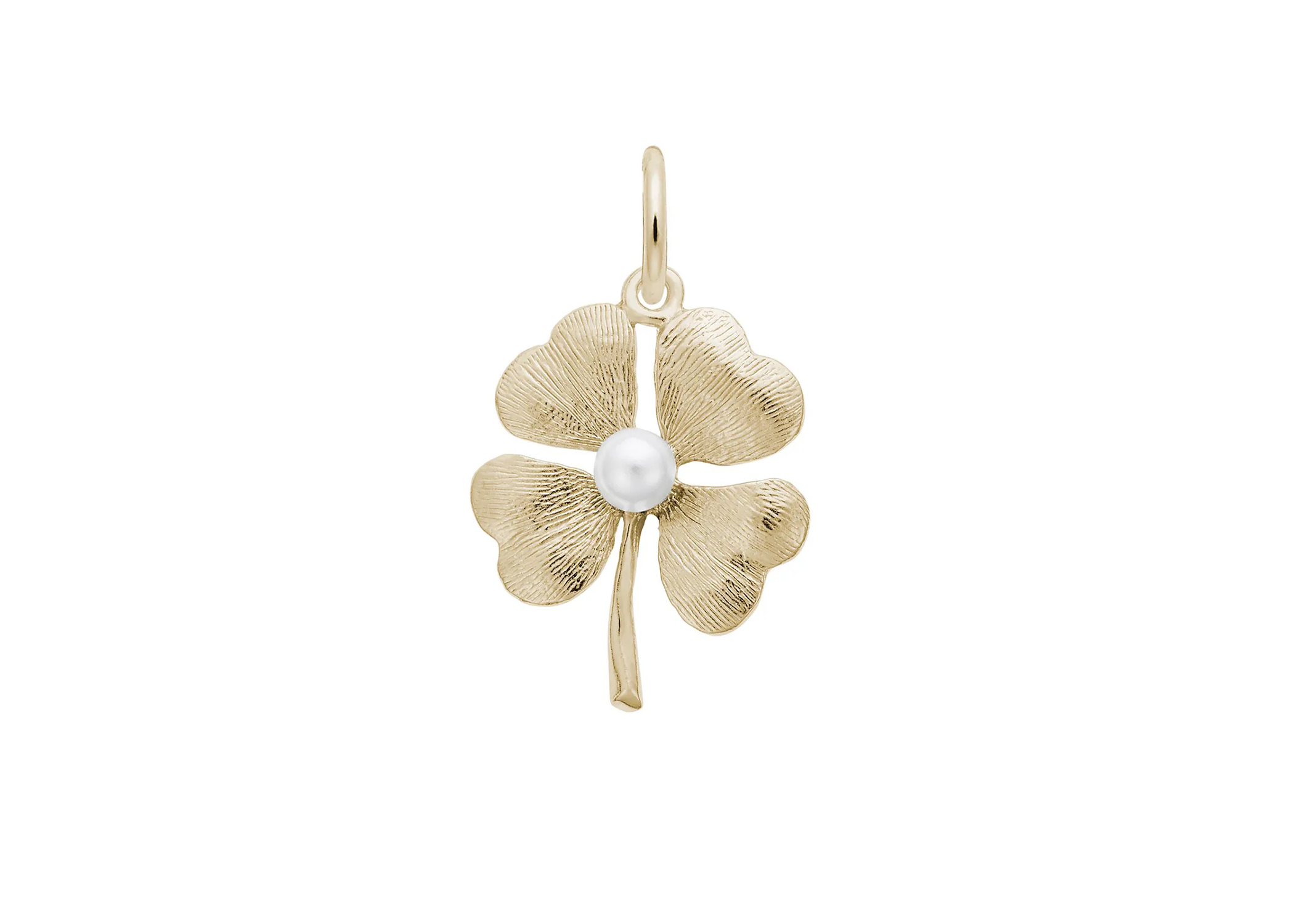 Four Leaf Clover Pearl Charm