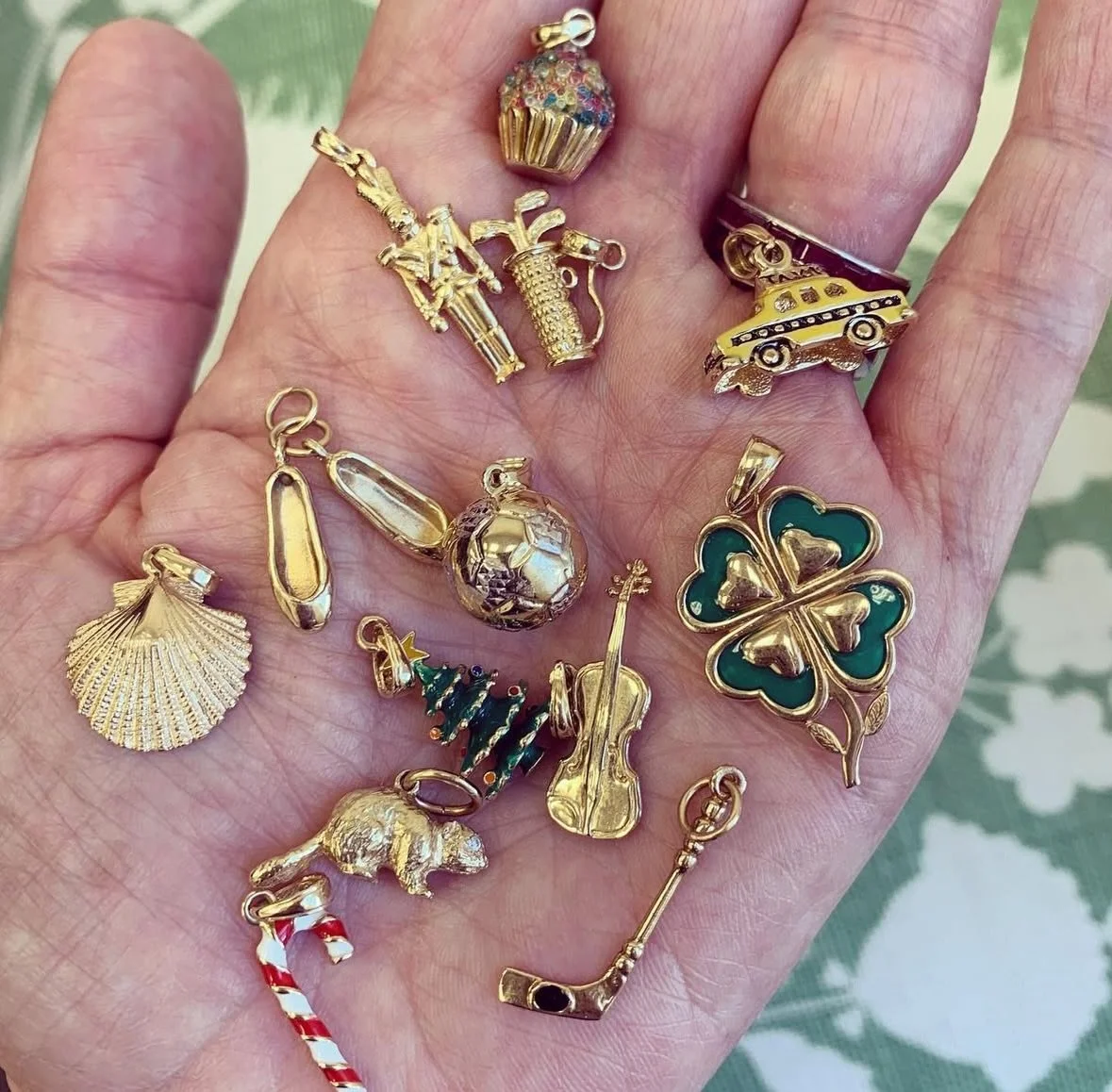 Good morning Friday! A small sampling of charms 🩷 - personal little memories and mementos. We are updating our site daily and if you don&rsquo;t see what you are looking for just ask. We have endless sources of new and vintage charms. Have a wonderf