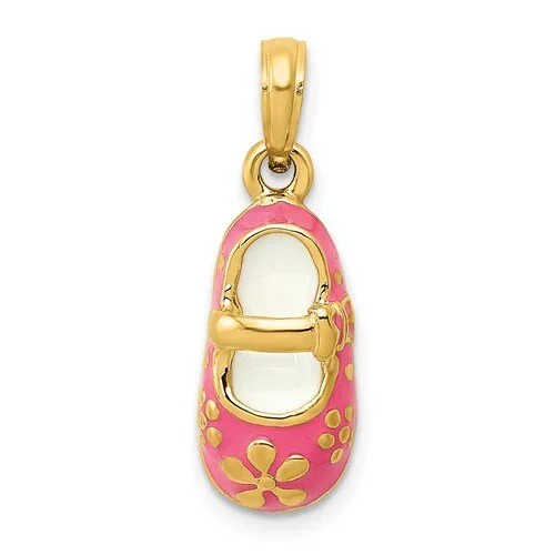 Enamel Baby Shoe Charm
