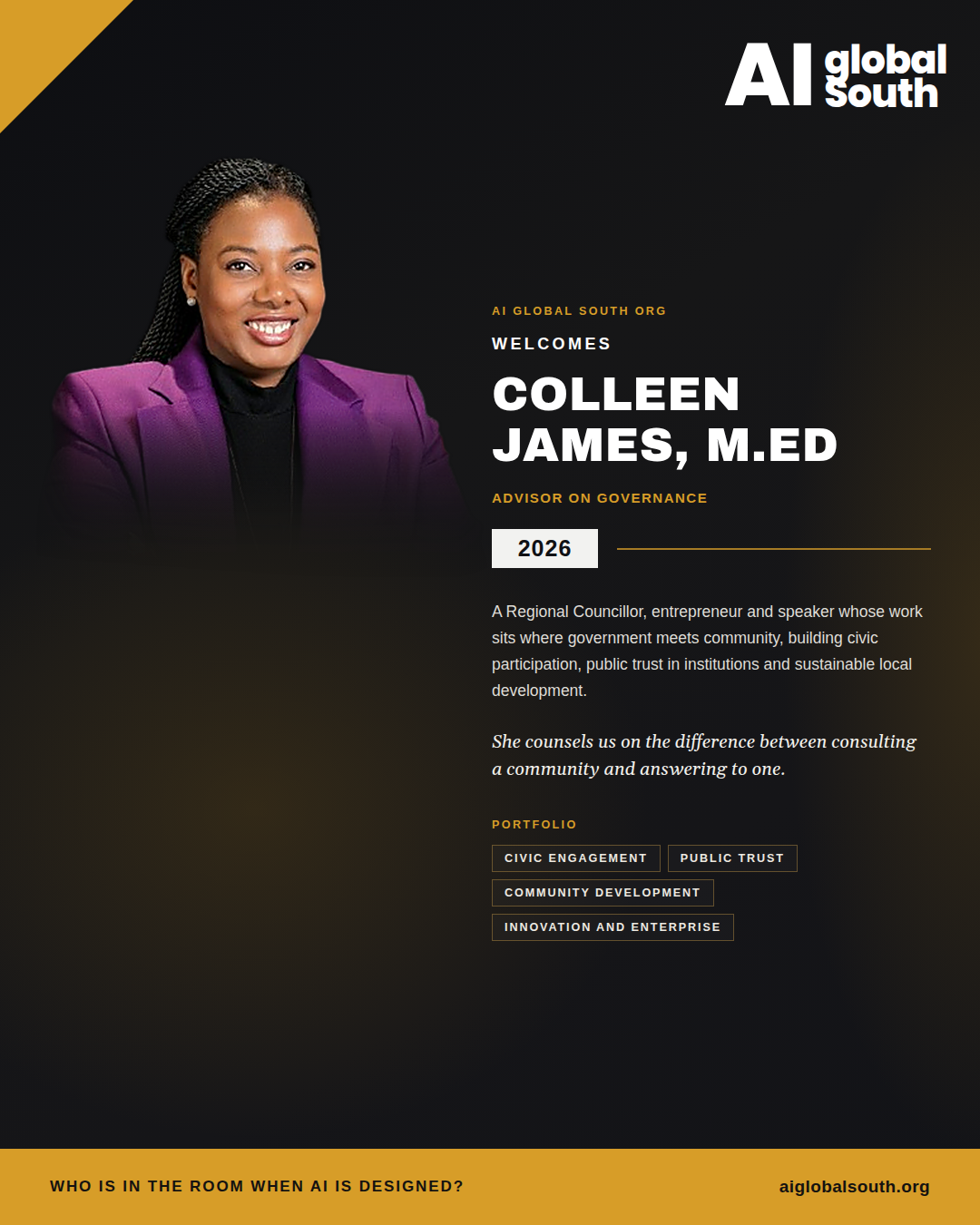 Colleen James welcome card.png