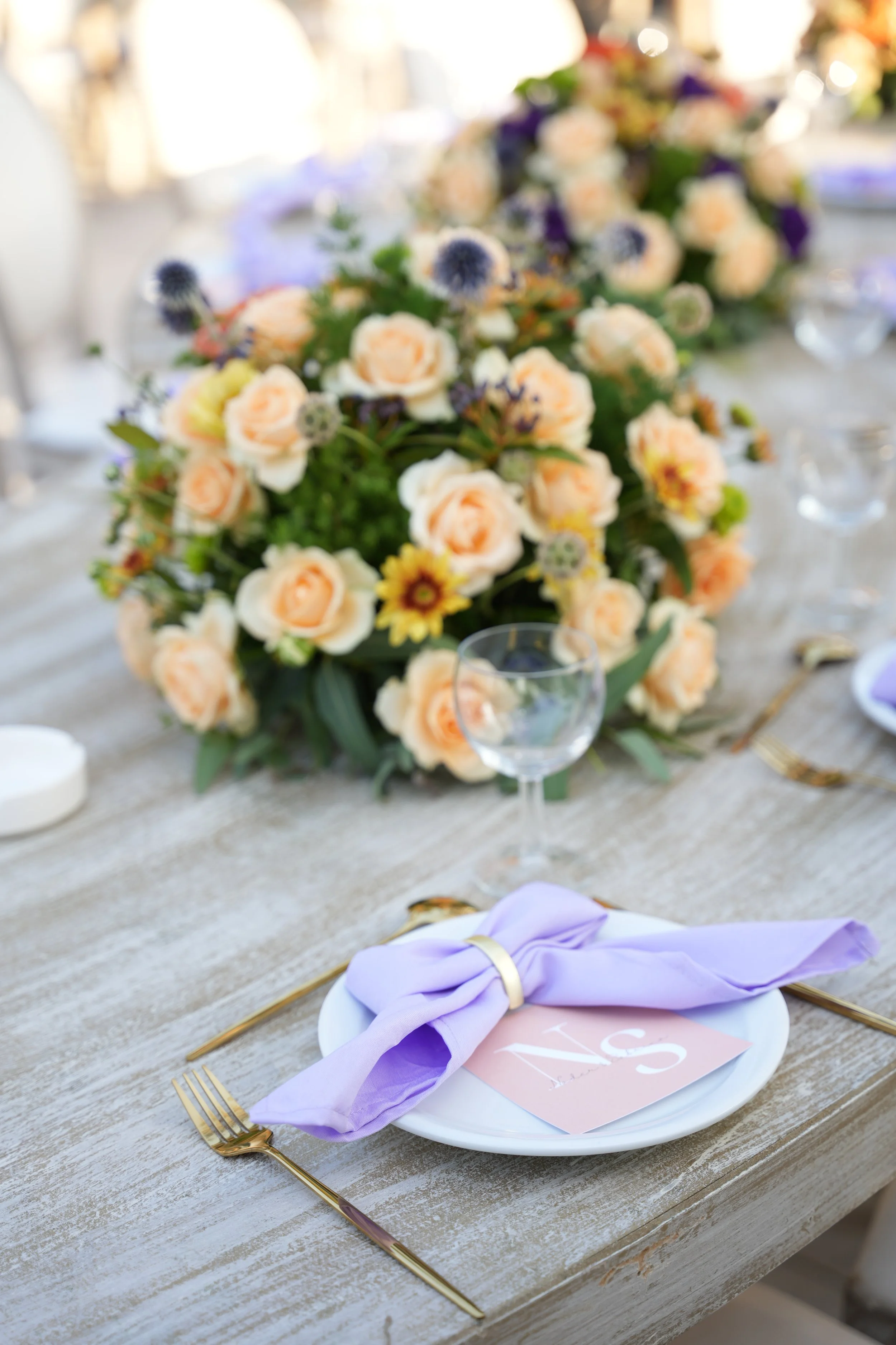 Floral Arrangements done by A Bella Event for Dinner Party