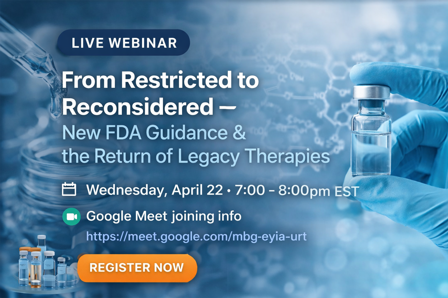 LIVE WEBINAR: From Restricted to Reconsidered - New FDA Guidance &amp; the Return of Legacy Peptides