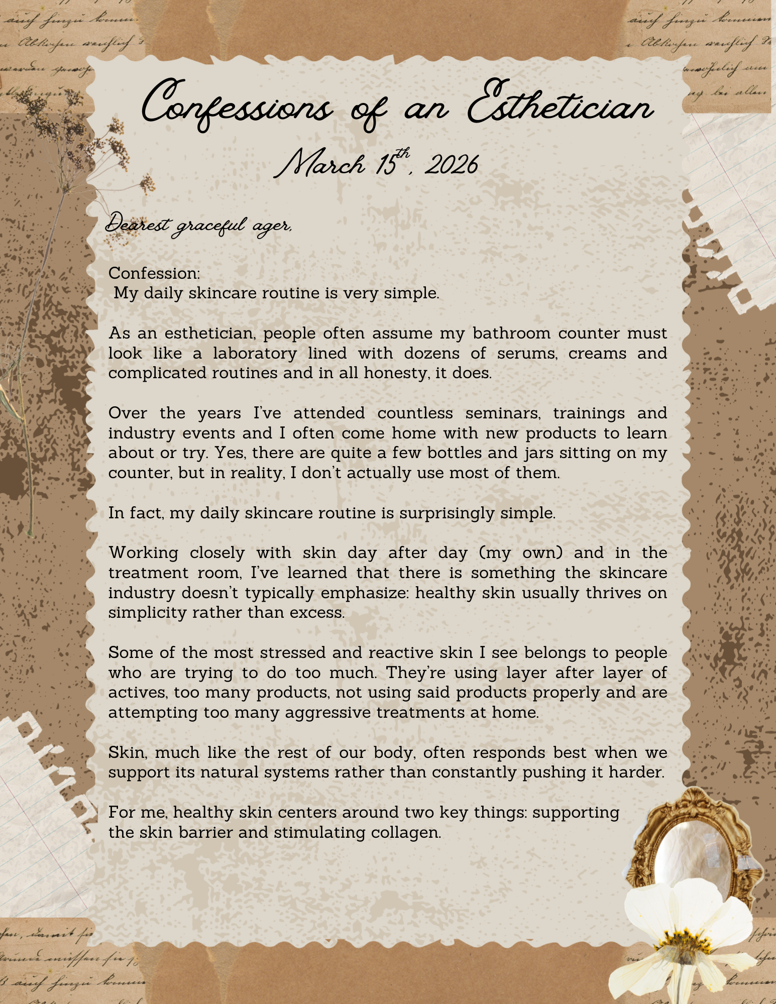 My skincare routine is suprisingly simple