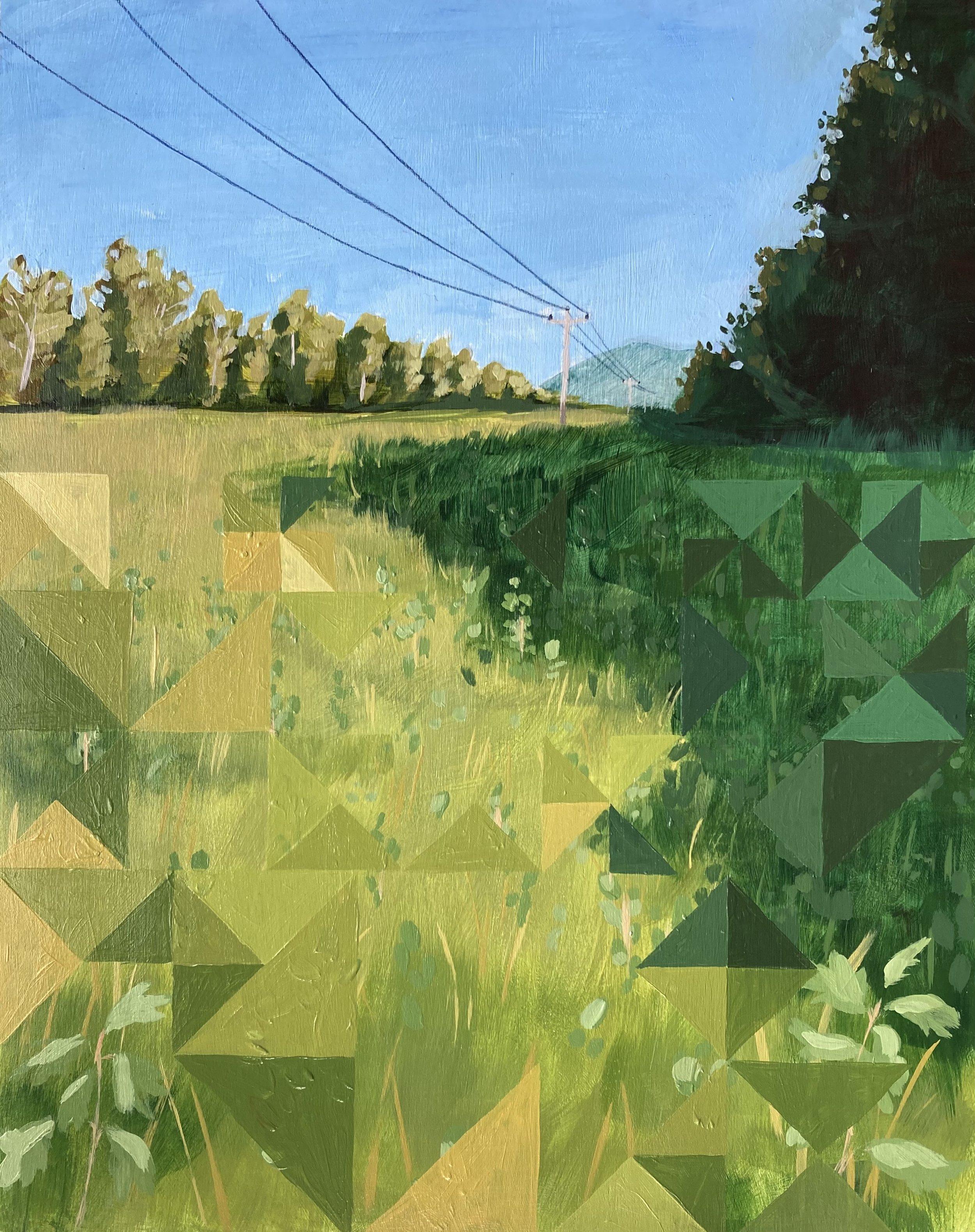 "Base of King Ravine", 2026, acrylic on wood  panel, 11x14