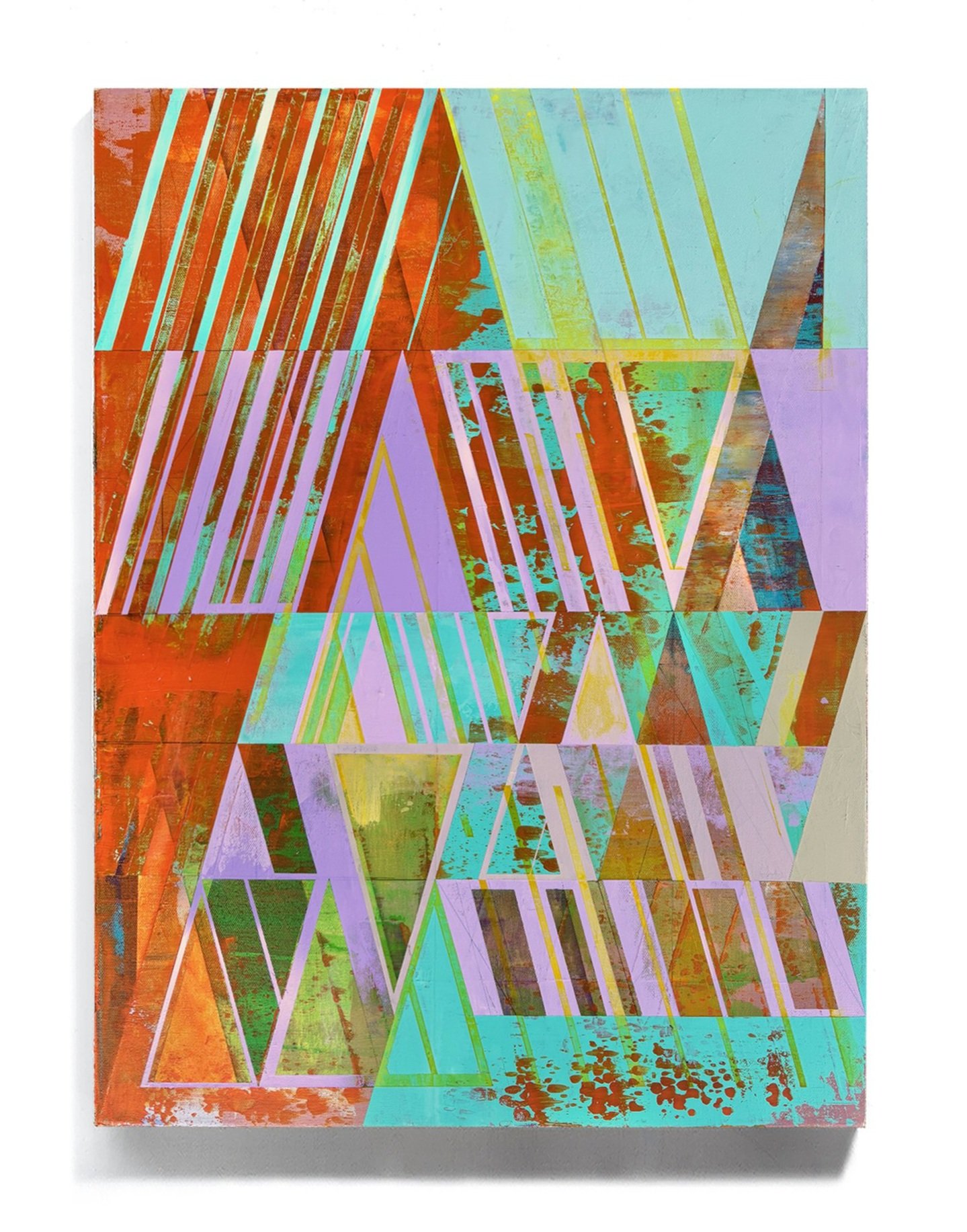 ORANGE OFFSET, Acrylic on Canvas, 24"X18", 2025