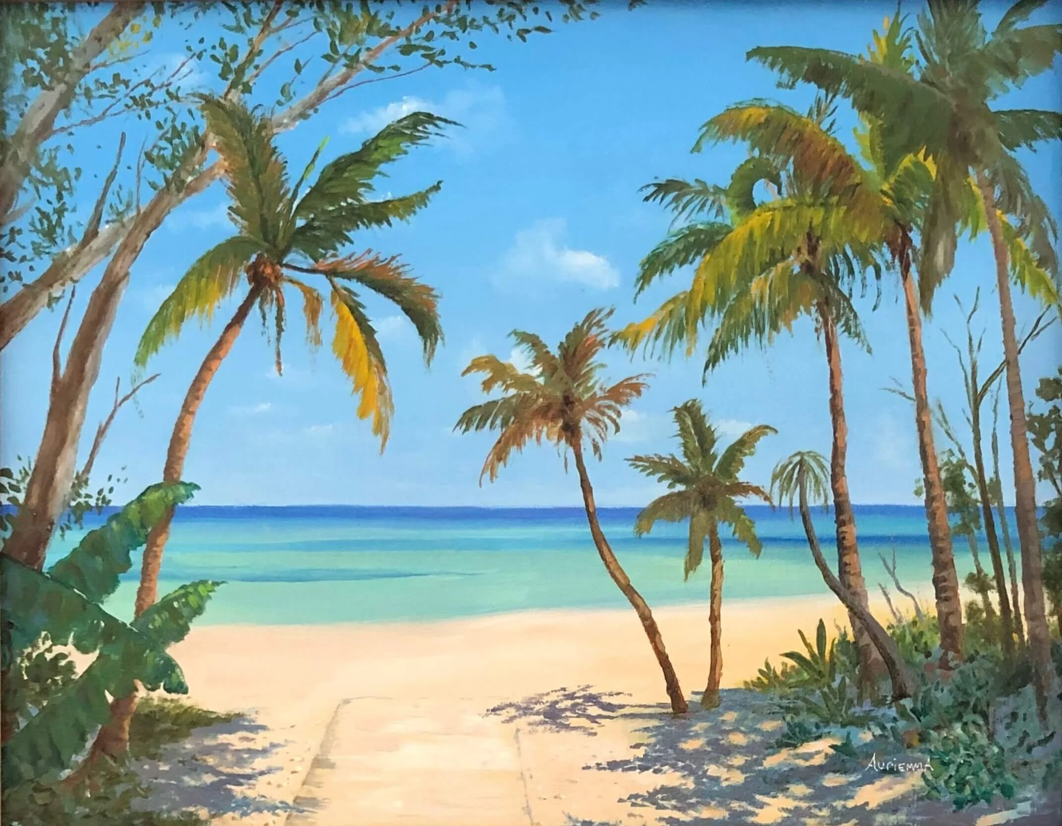 Serene tropical beach