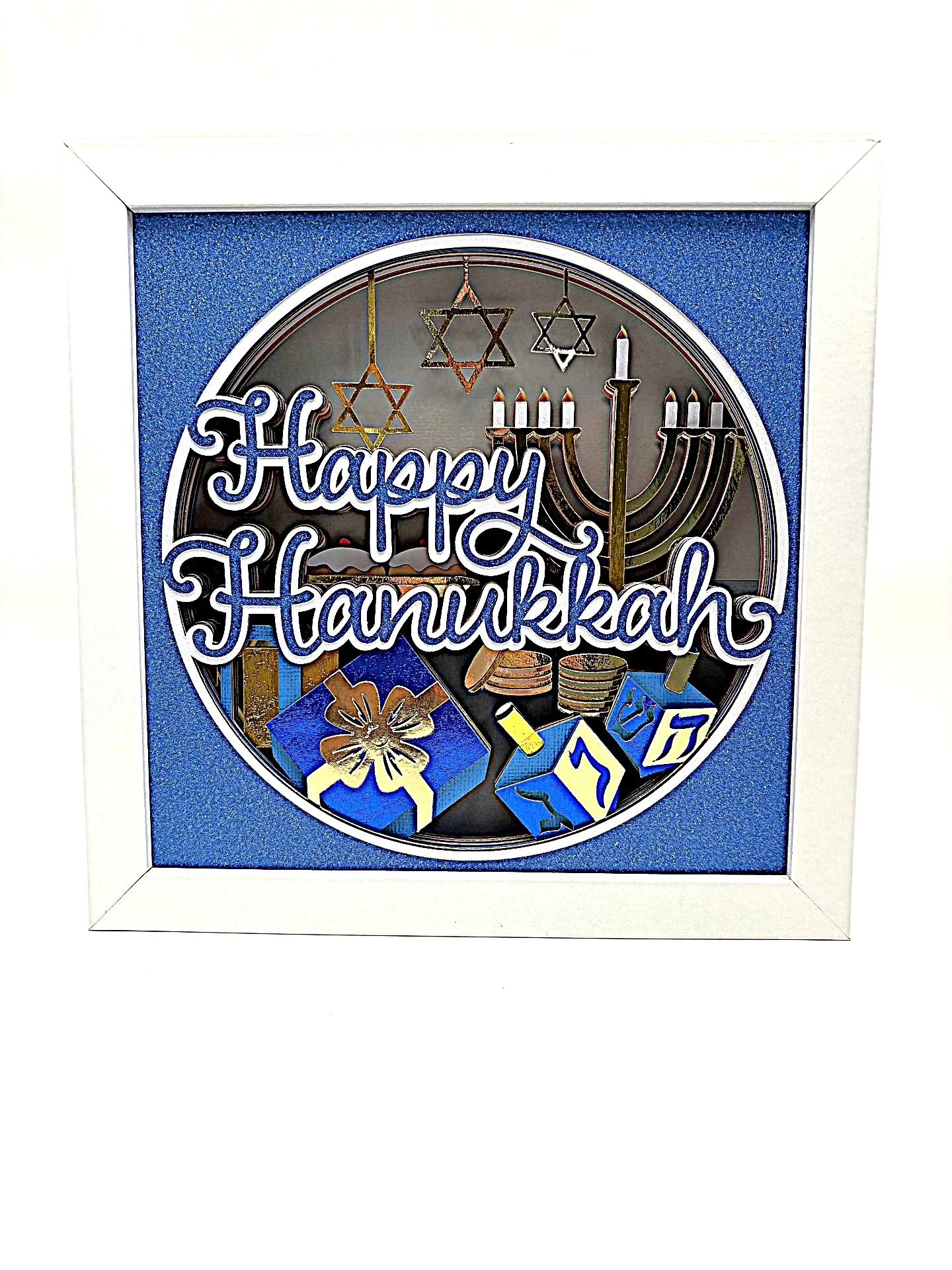 Happy Hanukkah Shadowbox