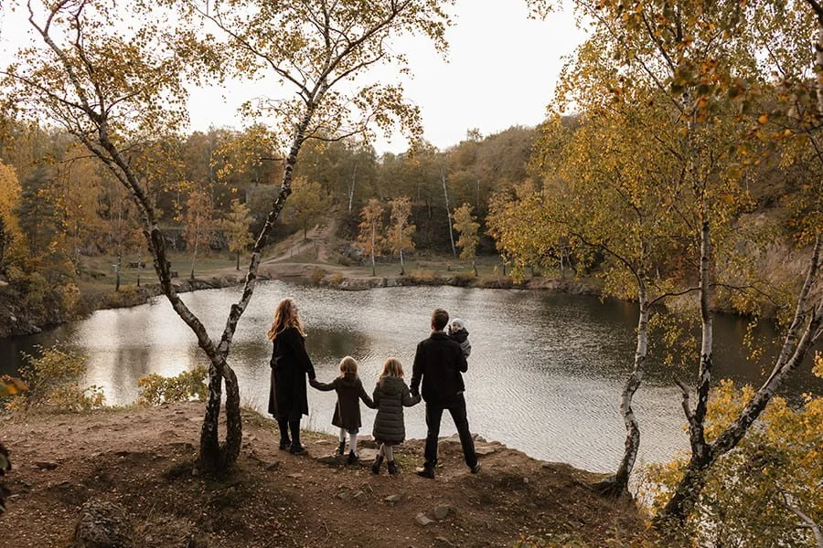 Dalby Stenbrott i höst - familjefotografering Lund & Malmö