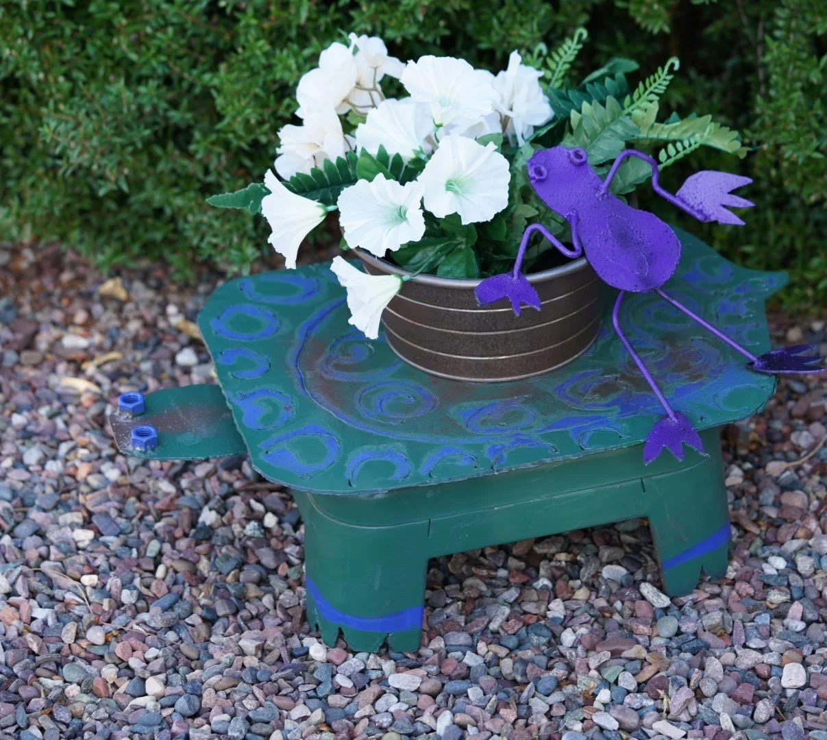 Turtle and Frog Plant Holder