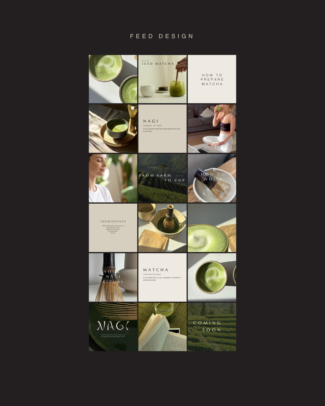 Nagi matcha brand identity