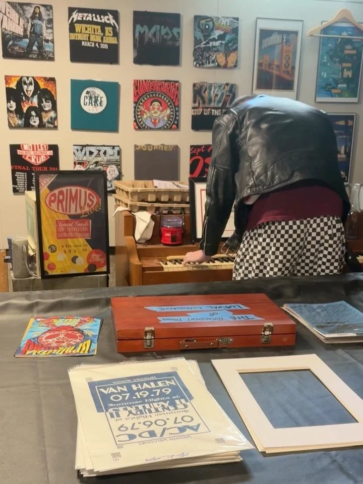 GIVEAWAY OPPORTUNITY- Starting Friday the first two purchases of an artist proof print at @wichitacityarts will get a copy of my book #Abstract , which is celebrating two years this month! 3 Edits of the details for your various levels of brain rot.