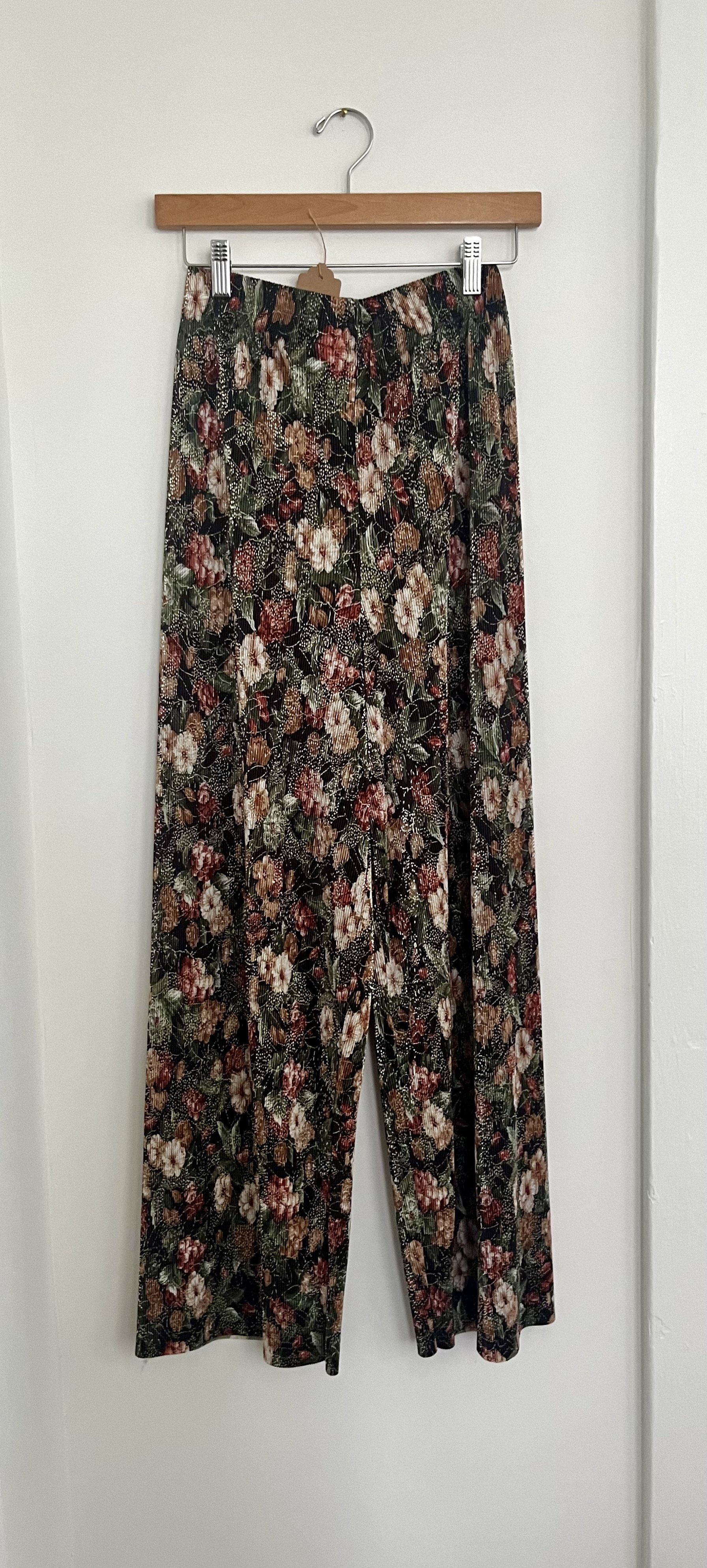 Floral Ribbed Pants