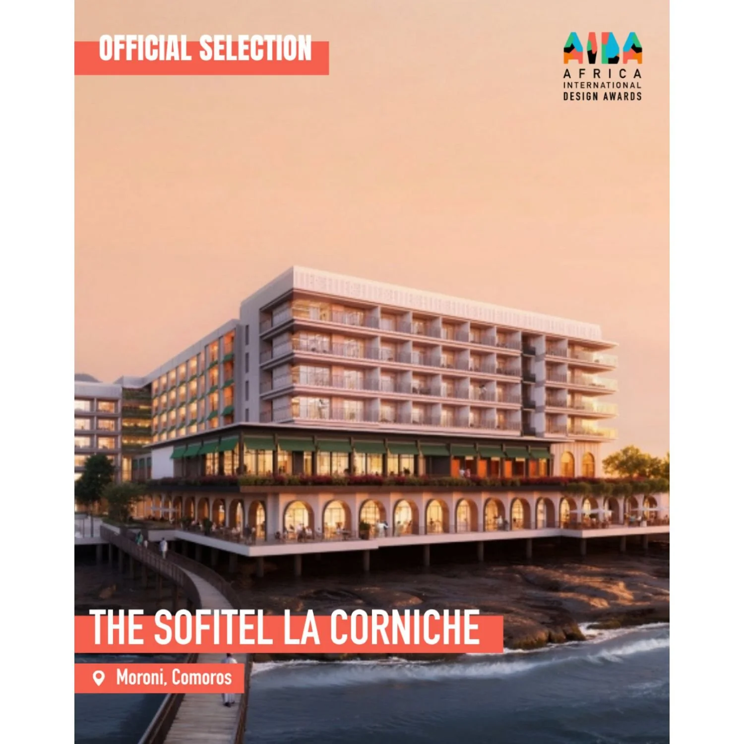 November 2025 
  We're delighted to participate in the first edition of AIDA Awards with an invited entry for The Sofitel La Corniche
