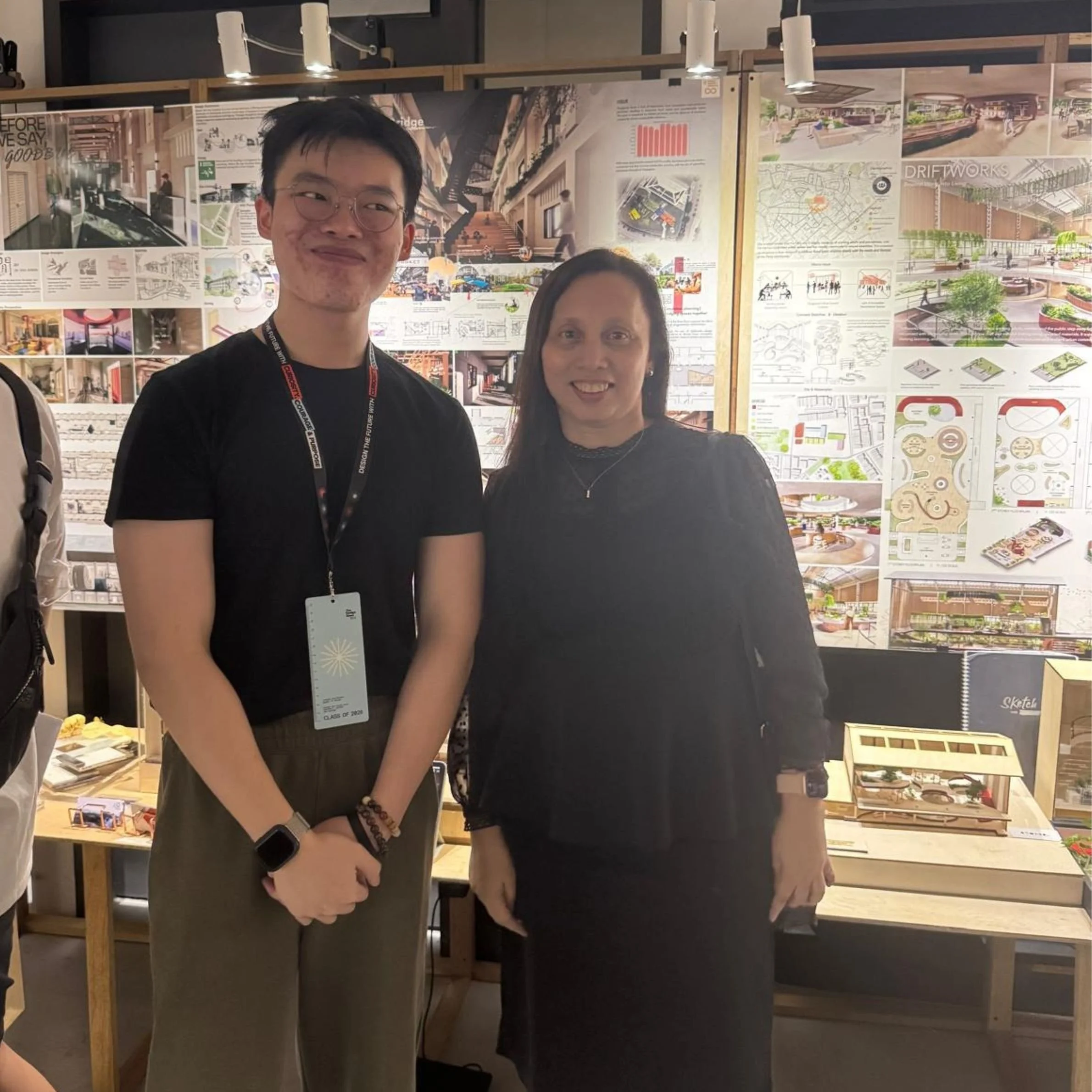  March 2026 
 
Attending the Temasek Poly School of Design graduation show with Noor Hassan