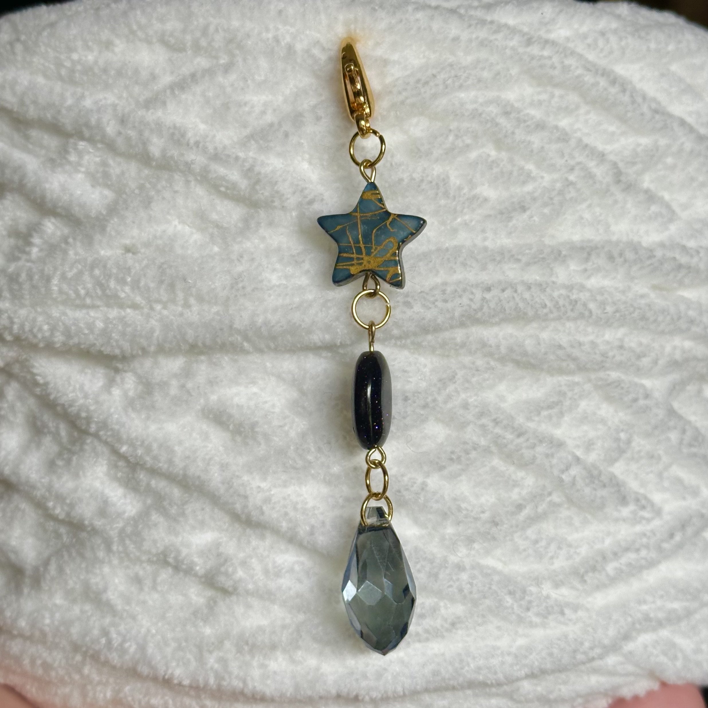 Night Court dangle stitch marker