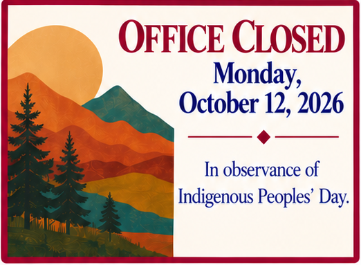Indigenous Peoples' Day- Church Office Closed 