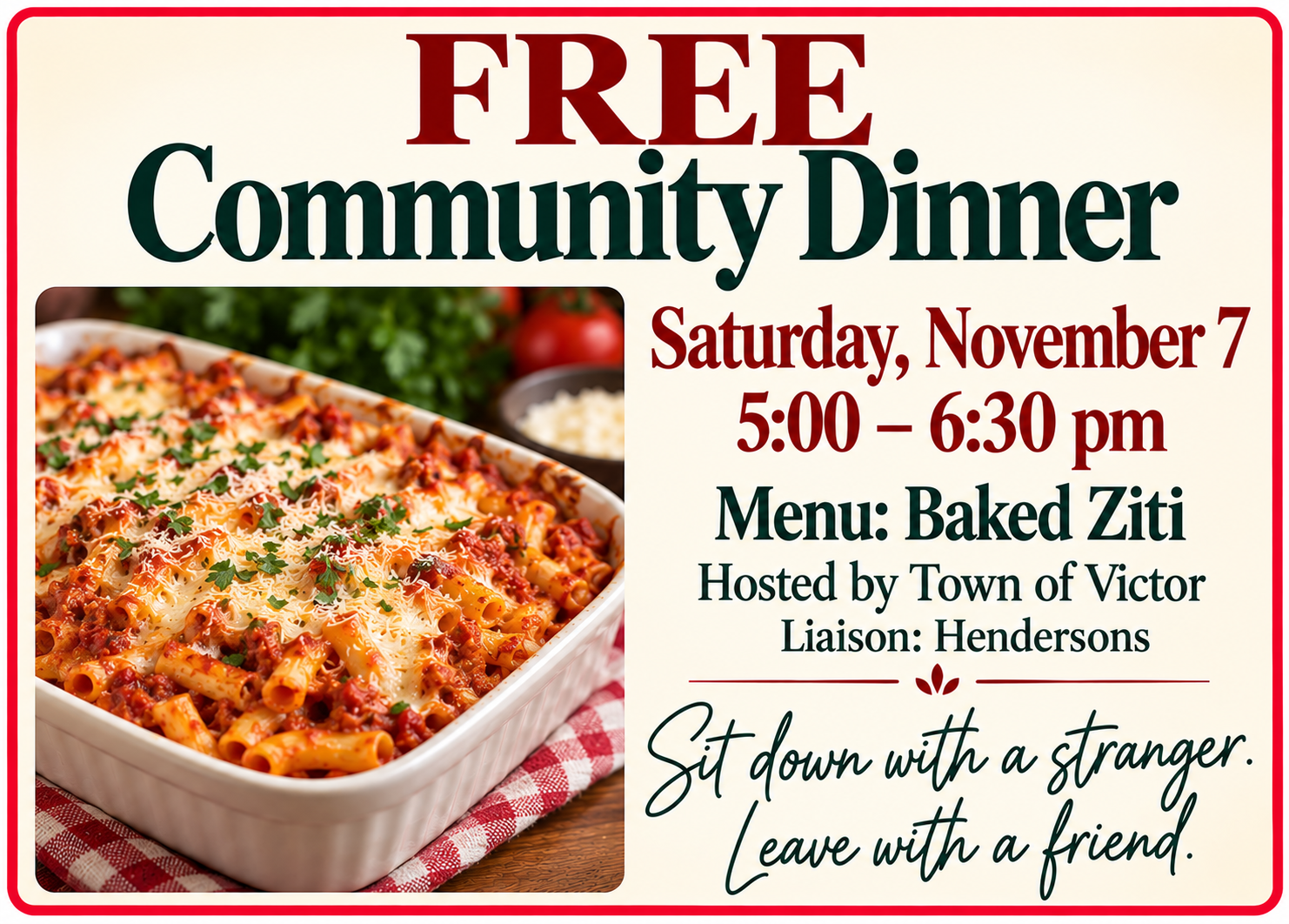 Free Community Dinner 