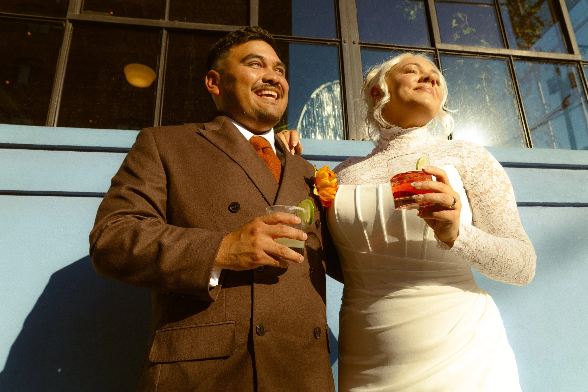 Couple at Castaway Portland Oregon wedding