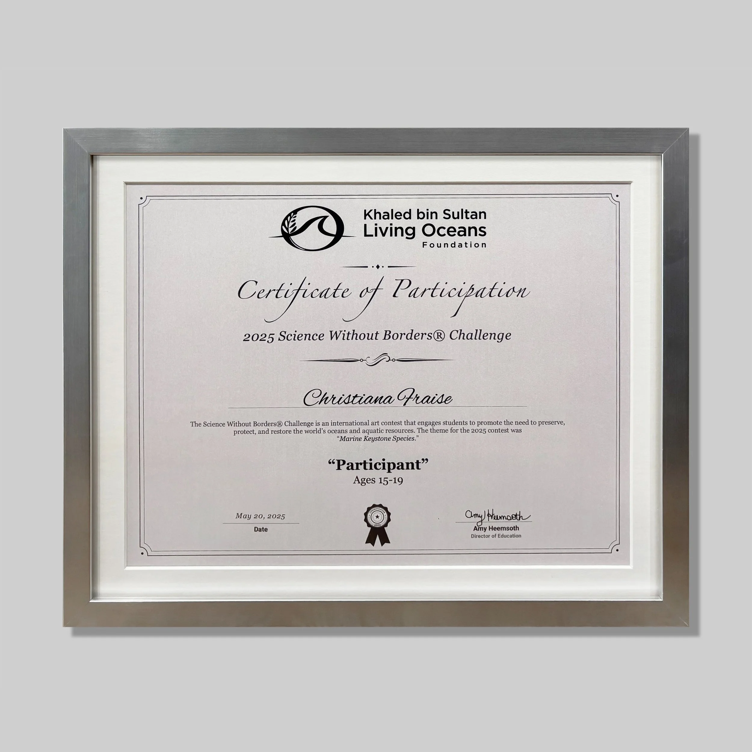 Science Without Borders® Challenge Participant (2025)