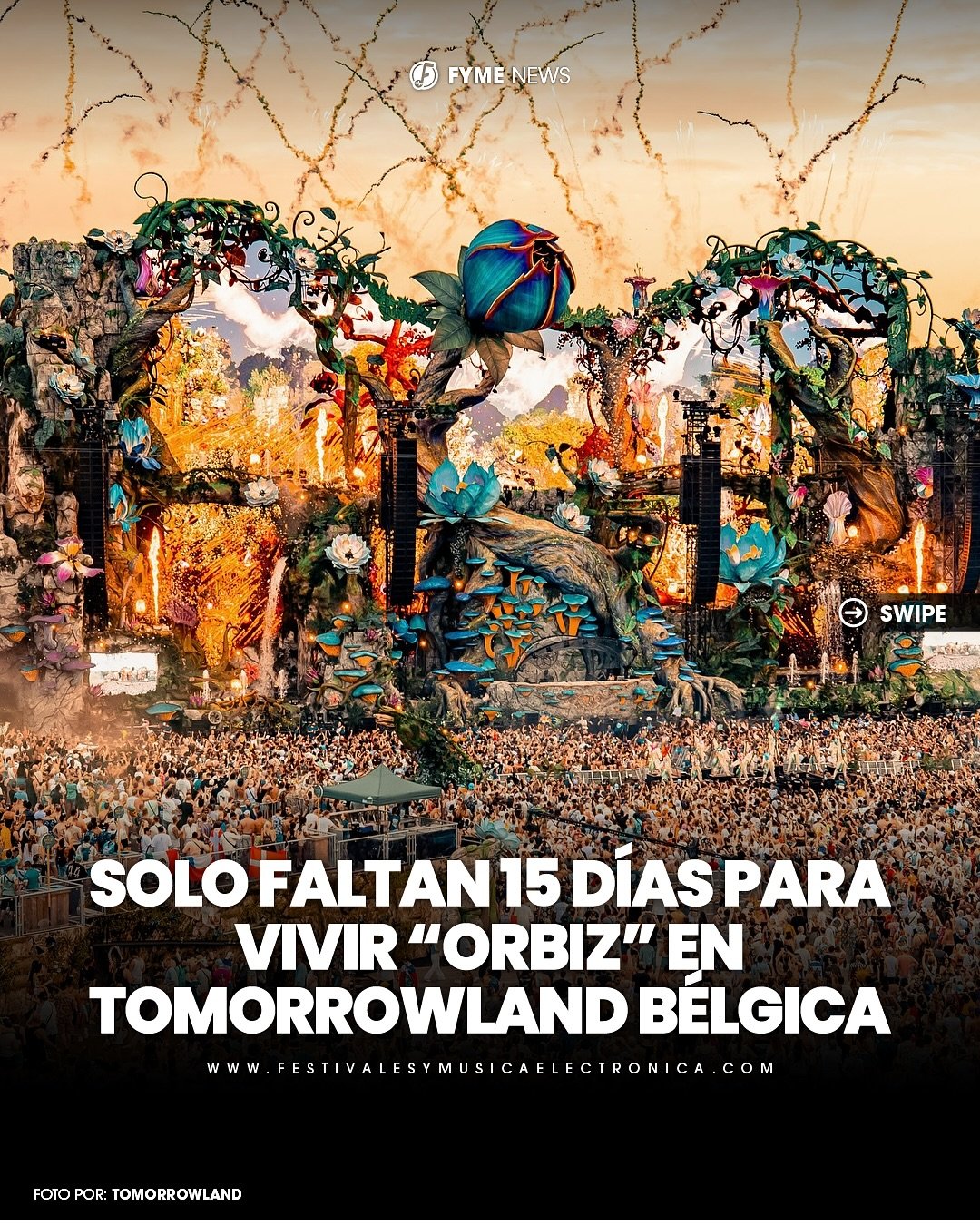 &iexcl;15 d&iacute;as para vivir el sue&ntilde;o!🤯

@tomorrowland est&aacute; a 15 d&iacute;as de suceder y miles de personas se reunir&aacute;n para vivir el gran sue&ntilde;o de asistir al mejor festival de EDM en todo el mundo ✨😎

Ya queremos ve