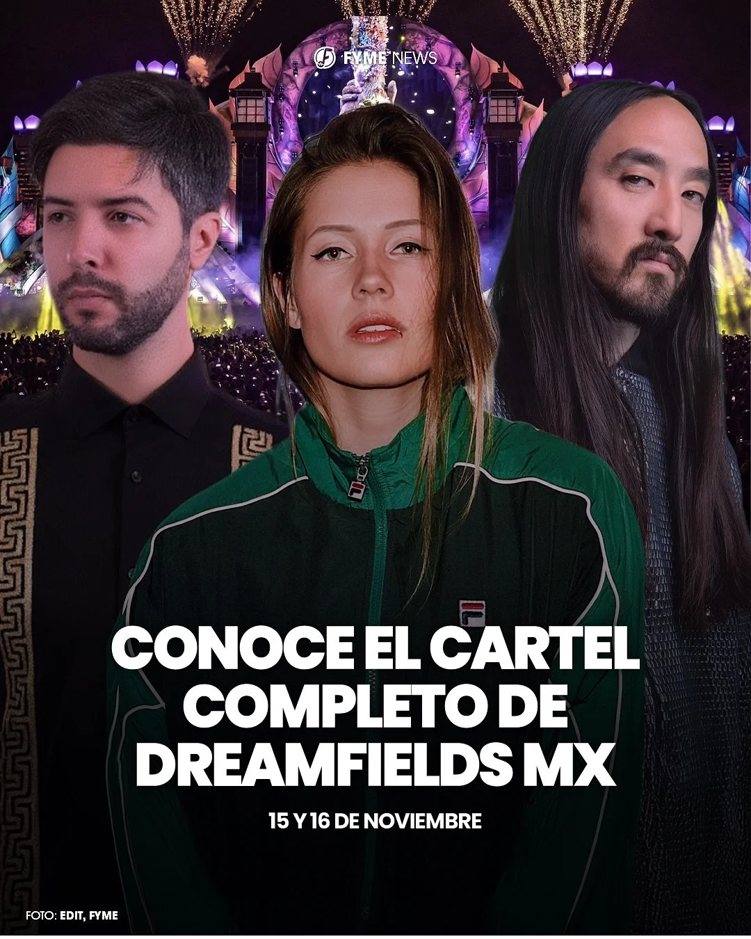 Finalmente tenemos line up completo para nuestro gran @dreamfieldsmexico 2025. 🤩 Ya estamos a menos a de 25 días para la sexta edición de este gran festival, y definirá este año es especial porque vamos a estrenar sede nu