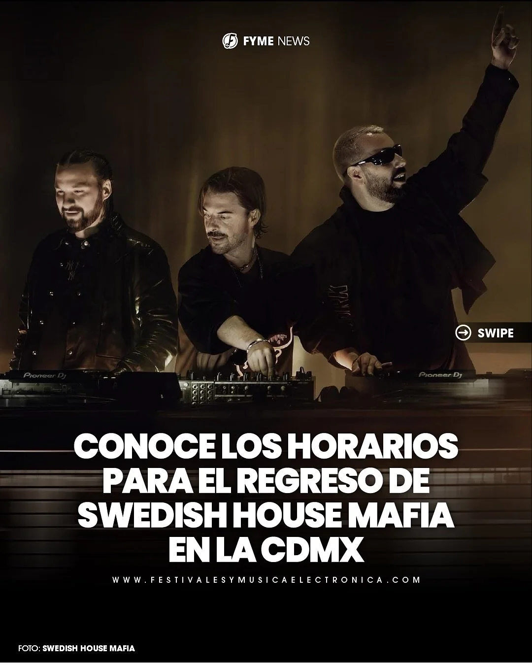 @SwedishHouseMafia regresa a México ¡mañana! 🇲🇽🔥
Aquí tienes los horarios oficiales para uno de los shows más esperados del año.
🔥 No te lo pierdas y llega con tiempo para vivir la experiencia completa.
