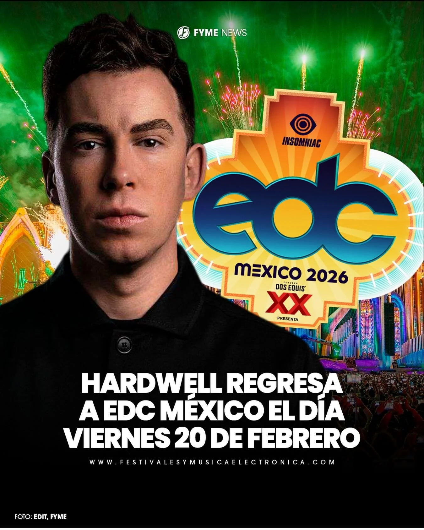 Oficial! @hardwell llega a EDC M&eacute;xico el d&iacute;a viernes 20 de Febrero 🦉🔥

#Hardwell #EDCMexico