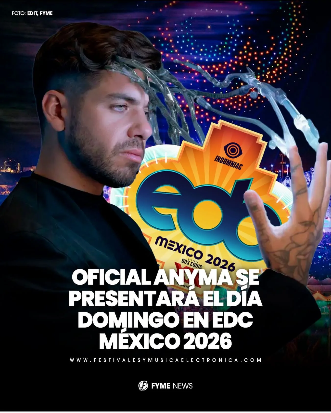 Confirmado! @anyma se presentar&aacute; el tercer d&iacute;a de @edc_mexico 2026 😱🔥🦉

#anyma #edcmexico #edcmx