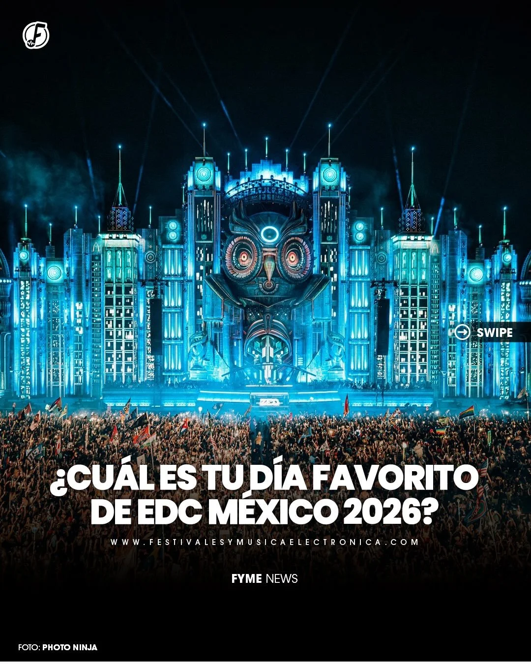 EDC M&eacute;xico 2026 ya tiene lineup por d&iacute;a 🌼✨

El festival m&aacute;s grande de m&uacute;sica electr&oacute;nica en el pa&iacute;s regresa del 20 al 22 de febrero con un cartel que promete tres d&iacute;as de locura total en CDMX.

🔥 Vie