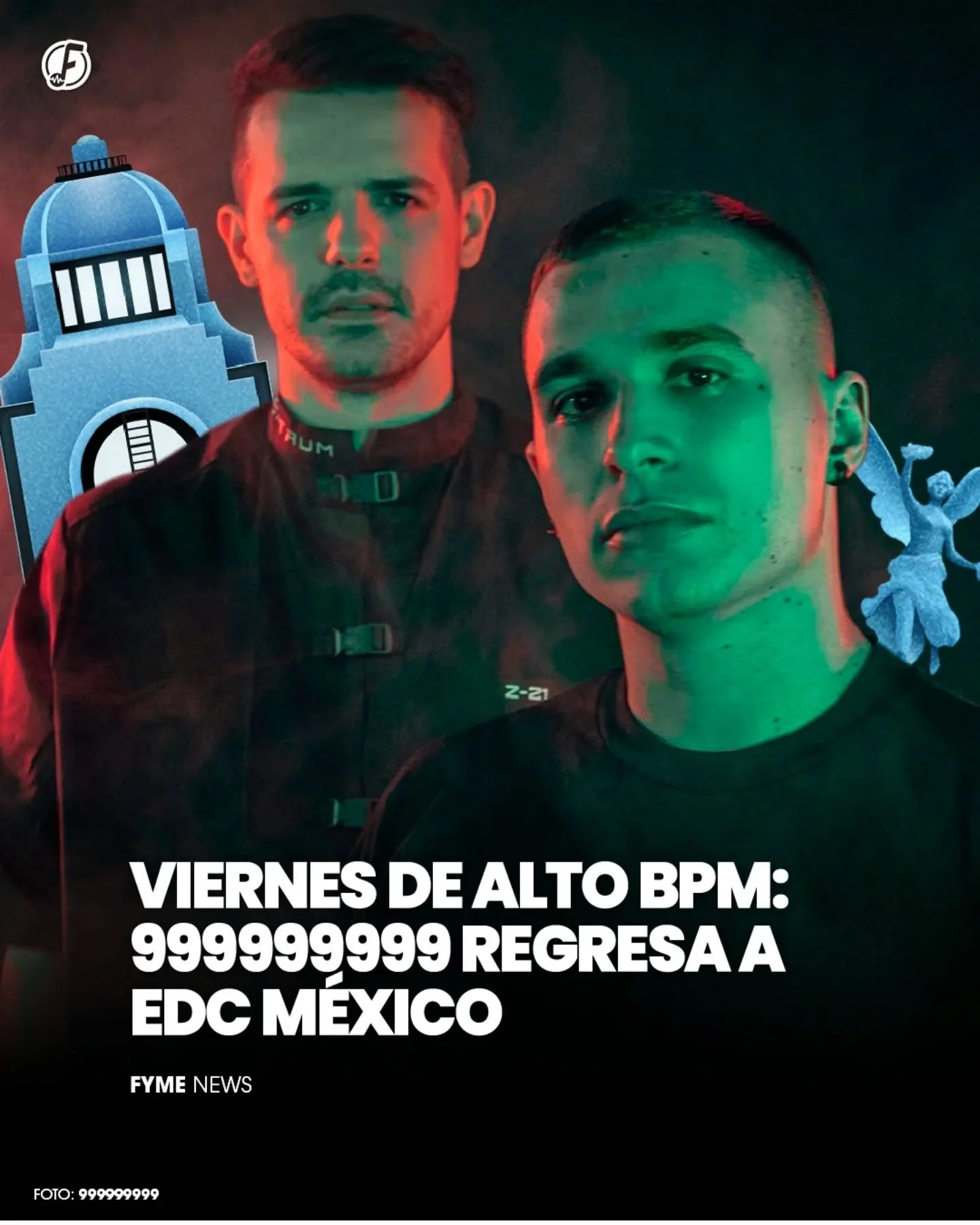 El acid techno de @999999999_live regresa a @edc_mexico este 2026, para explotar el escenario con la energ&iacute;a que los caracteriza. 🤯&hearts;️ 

Provenientes de Italia, han logrado llevar toda su energ&iacute;a a eventos espectaculares como @aw