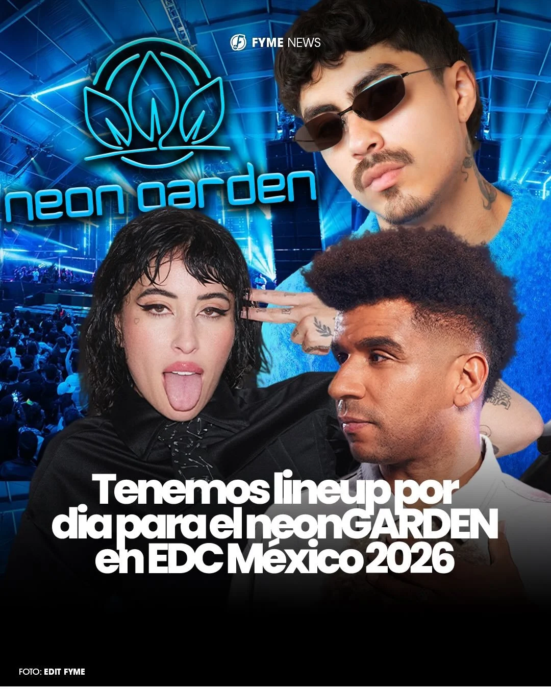 Grandes artistas que nos esperan! As&iacute; luce el lineup por d&iacute;a del #NeonGarden de @edc_mexico 2026 🎉🎡

#edcmexico #FYME