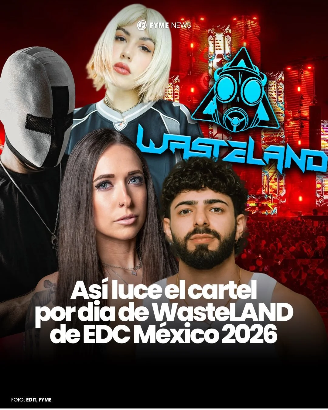 Conoce el line up por d&iacute;a del escenario con los estilos m&aacute;s duros de la electr&oacute;nica, Wastland 😮&zwj;💨🔥

La tierra prometida para los headliners  con gustos m&aacute;s fuertes ha llegado ✨😎

&iquest;Te veremos ah&iacute;?
Los 