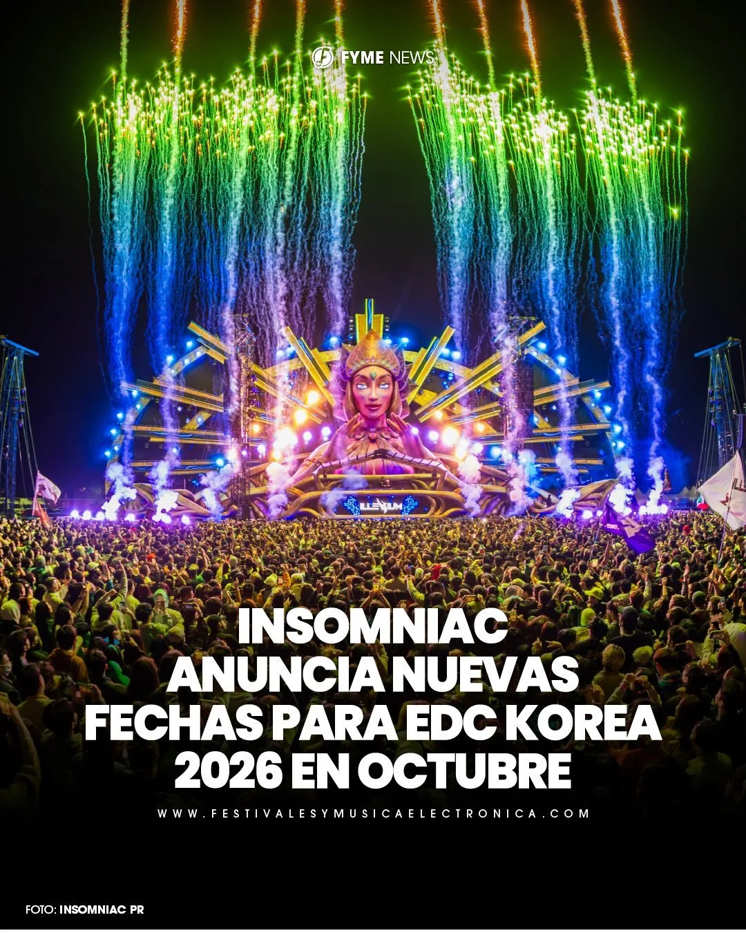 @edc_korea 2026 cambia de fechas 🇰🇷⚡

@insomniacevents confirm&oacute; que la tercera edici&oacute;n de EDC Korea se celebrar&aacute; ahora el 3 y 4 de octubre de 2026 en el Inspire Entertainment Resort, en Incheon.

El festival se mueve de abril a