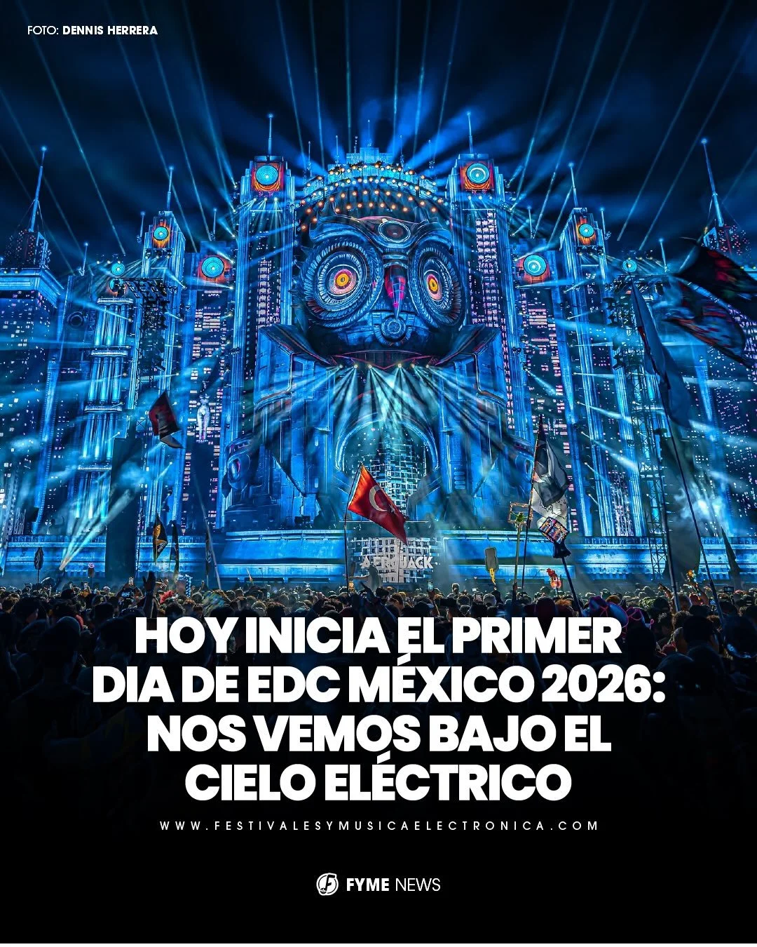 Hoy comienza la celebraci&oacute;n bajo el cielo el&eacute;ctrico. ⚡🇲🇽
El primer d&iacute;a de EDC M&eacute;xico 2026 arranca con una jornada cargada de energ&iacute;a, emociones y algunos de los nombres m&aacute;s importantes de la escena electr&o