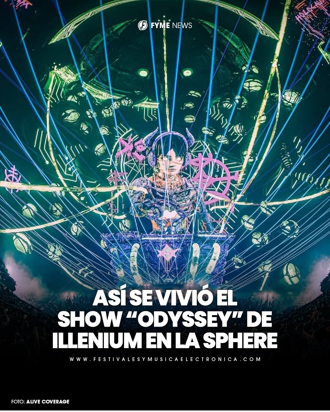 Odyssey de @illenium ha empezado en la @spherevegas y nos ha dejado grandes visuales 🔥

Sin duda alguna un evento que todos quisieran presenciar en vivo ya que estar dentro de la sphere es una experiencia de otro nivel 🥹

Y de la mano de @illenium 