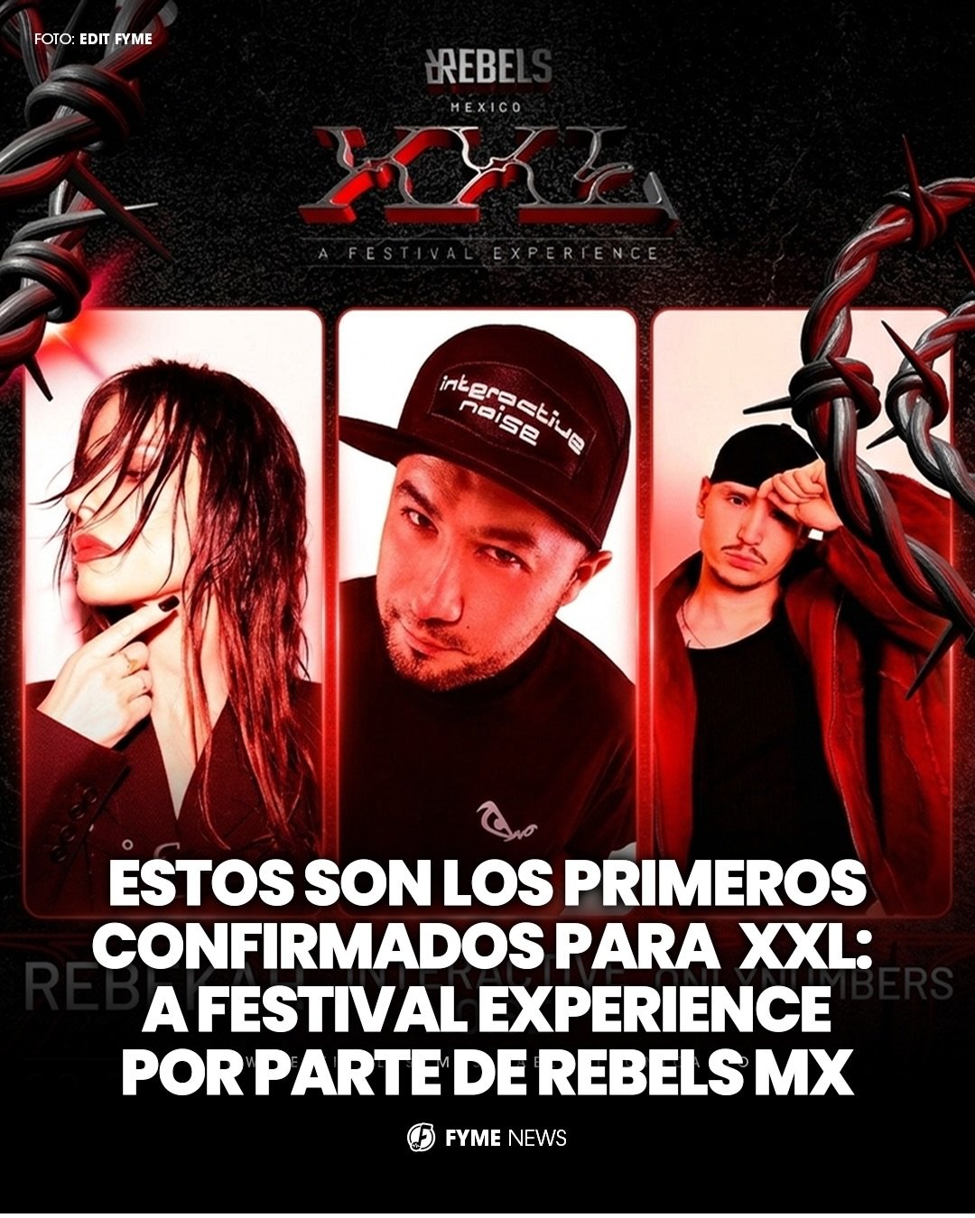 @rebelsevents_mx ha soltado una bomba 🔥⛓️🚨

Los primeros confirmados para XXL: A Festival Experience son @onlynumbers_uju , @djrebekah e @interactivenoise 🤯✨

Lo que se viene para este 22 y 23 de mayo en @salaurbanavenue ser&aacute; cosa de otro m