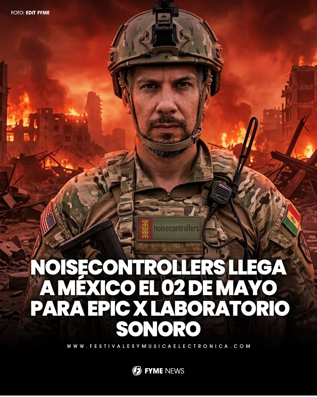 @noisecontrollers es uno de los DJs anunciados para @epic_event_mexico x @laboratorio_sonoro_radio 😮&zwj;💨✨

Noisecontrollers es un reconocido por ser pionero en el Hardstyle mel&oacute;dico  y tendr&aacute; una presentaci&oacute;n incre&iacute;ble